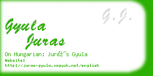 gyula juras business card